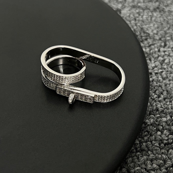 18K Hermes Kelly Gavroche Double Ring