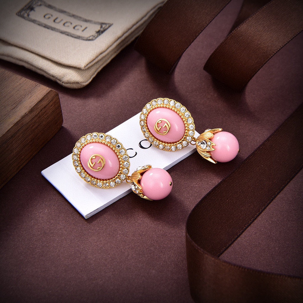 18K Gucci Double Pearl Earrings