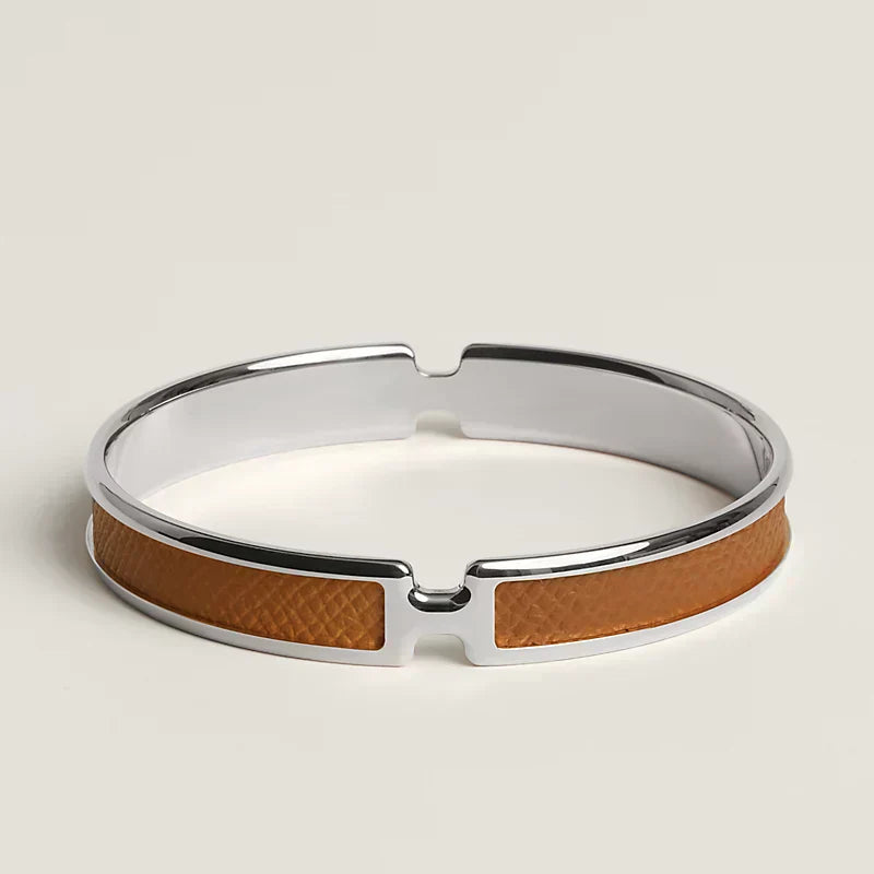 18K Hermes Olympe Light Brown Bracelet